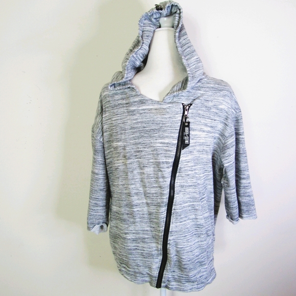 8IGHTH DSTRKT MARLED Gray/White Hoodie, Sweatshirt - Picture 1 of 7